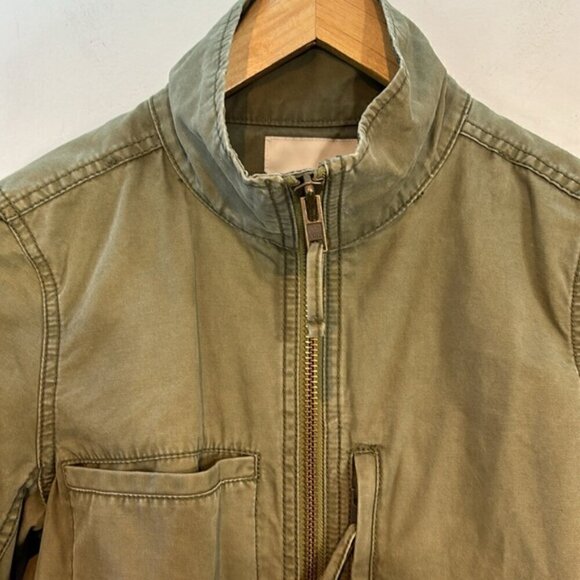 Madewell Olive Green Passage Military Zip Up Utility Button Jacket Coat size S - Picture 5 of 10